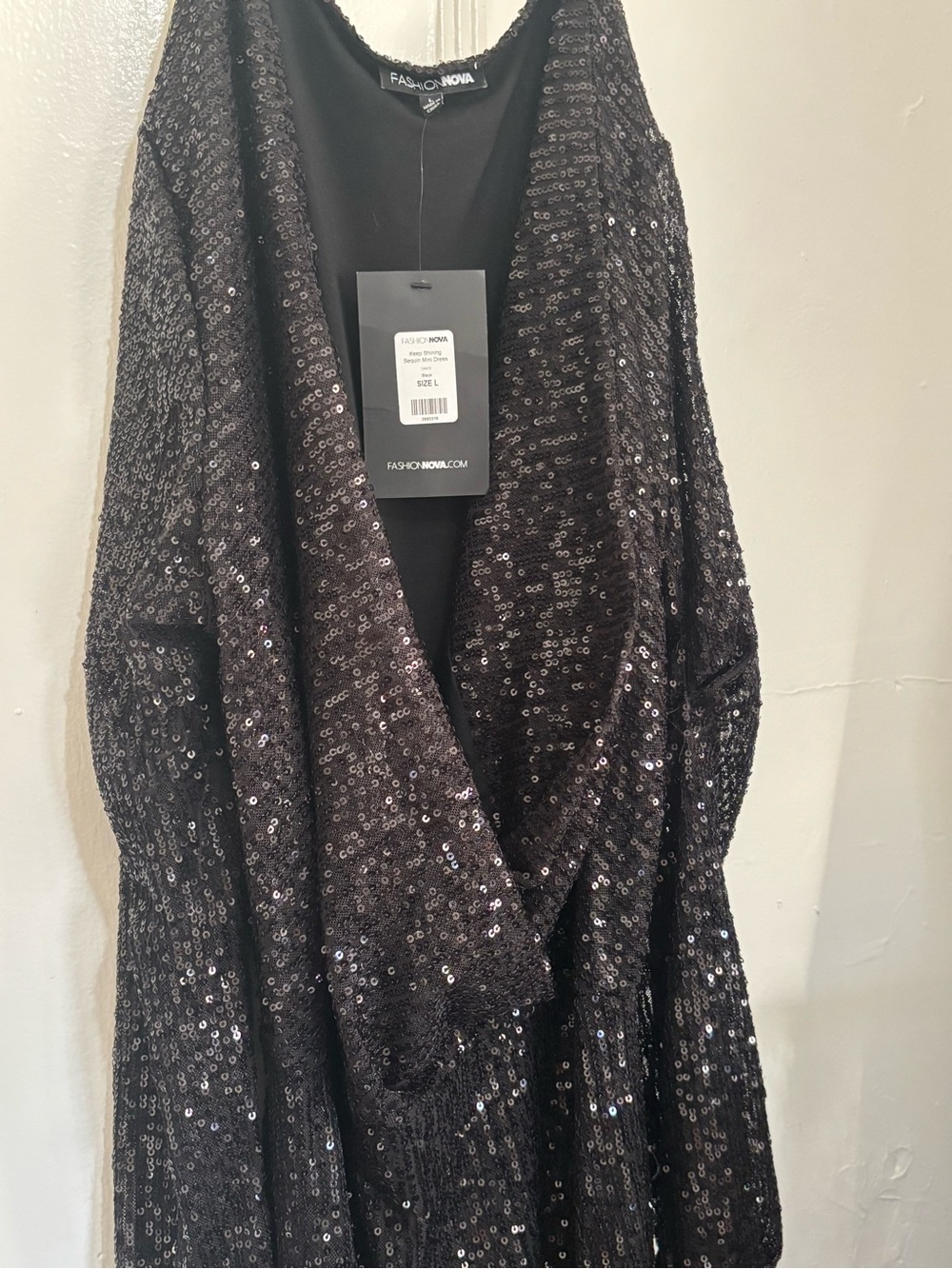 Fashion Nova Black Sequin Cardigan
